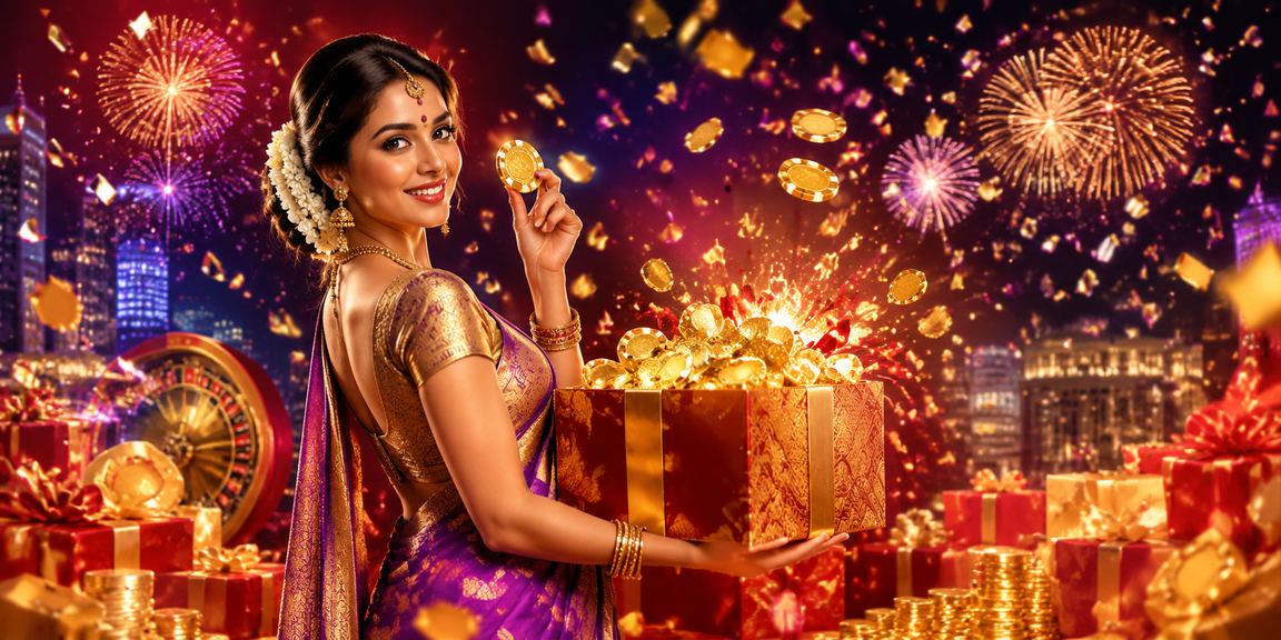 Festive Diwali themed Teen Patti promotion with red and gold colors